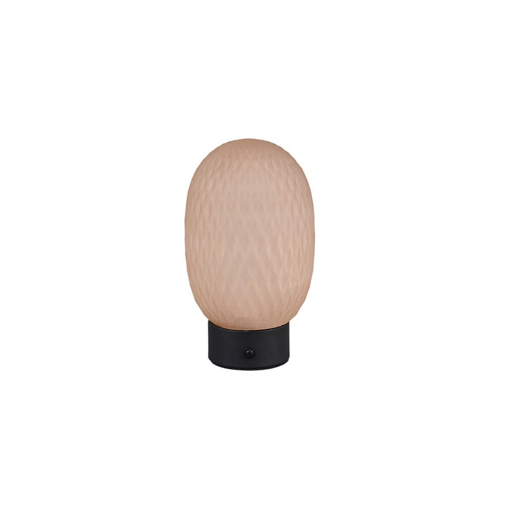 Lampe de table Facette noir avec verre ambré Trio 4017807643541