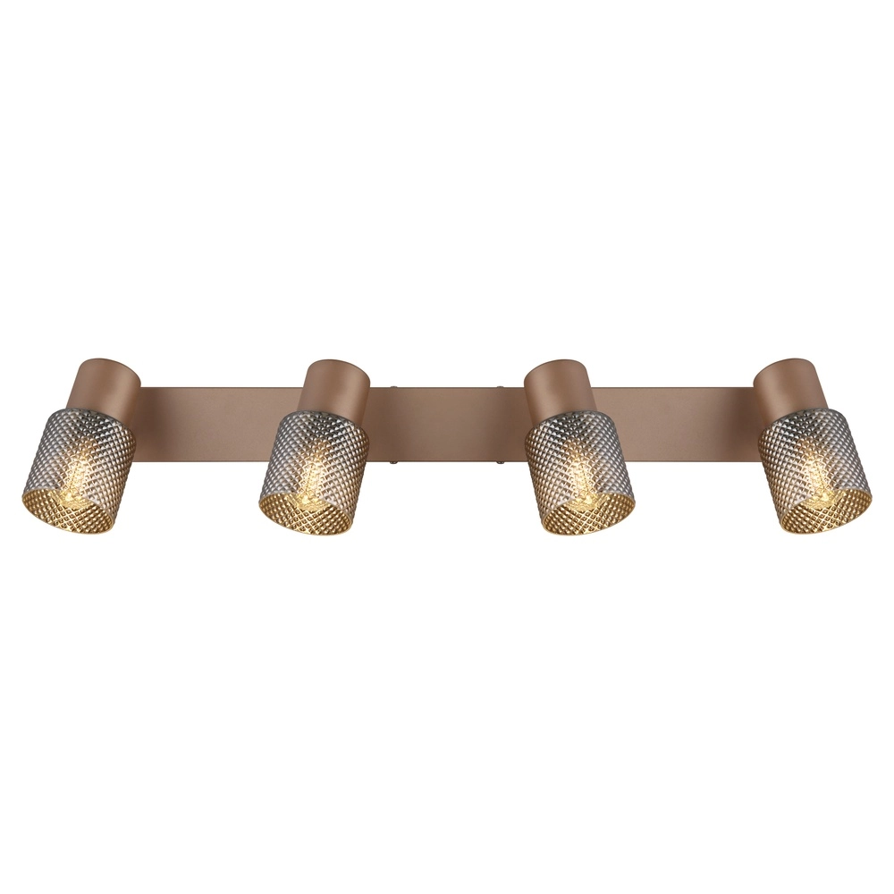 Lampe de plafond Satella Café marron 4 clairs Globo 9007371465576