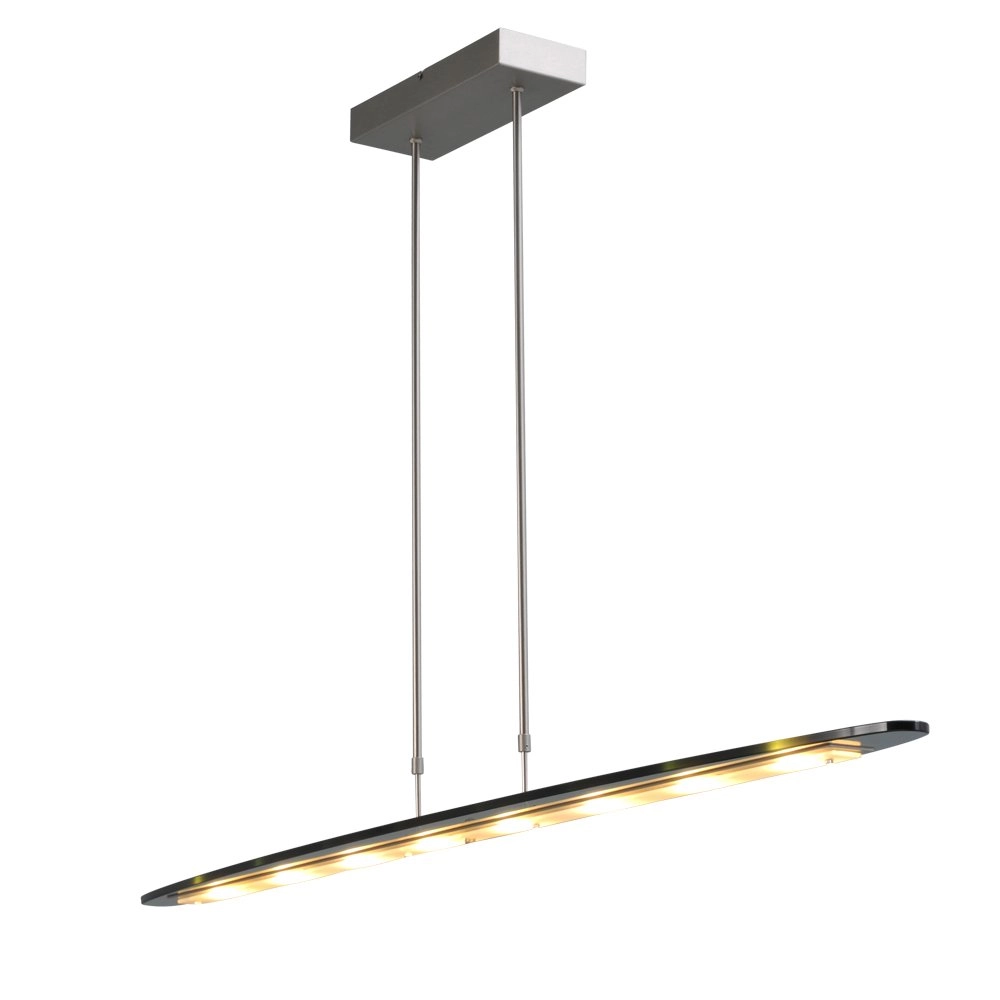 Lampe de salle à manger Vigo 2 140cm nickel avec noir Lampe de salle à manger Vigo 2 140cm nickel avec noir