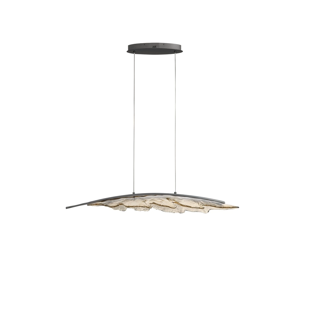 Lampe pendante de conception Amado Antthracite avec moka 104 cm Lyora 5212063500273