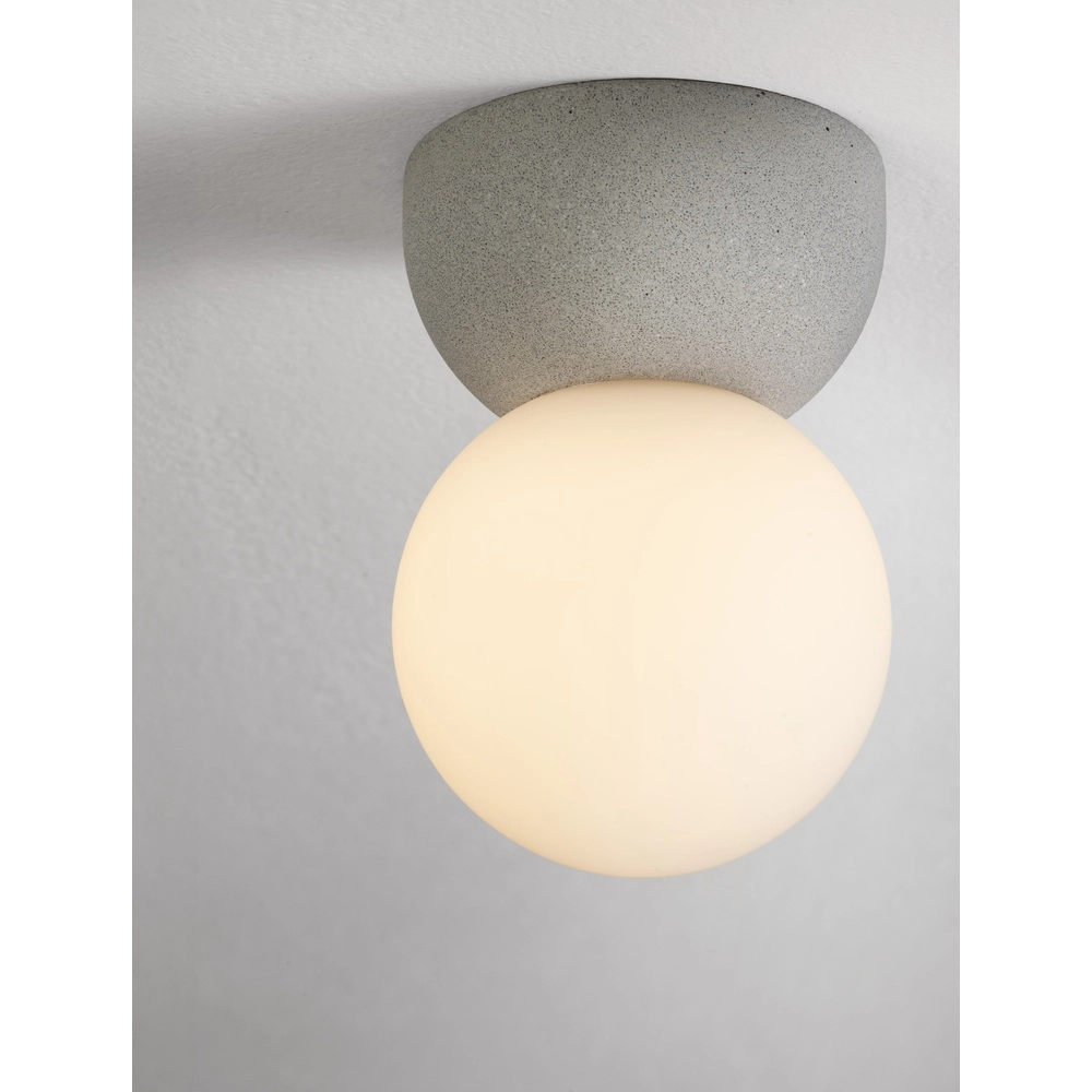 Plafonnier Zero Gris béton avec blanc Lyora 5212017464453