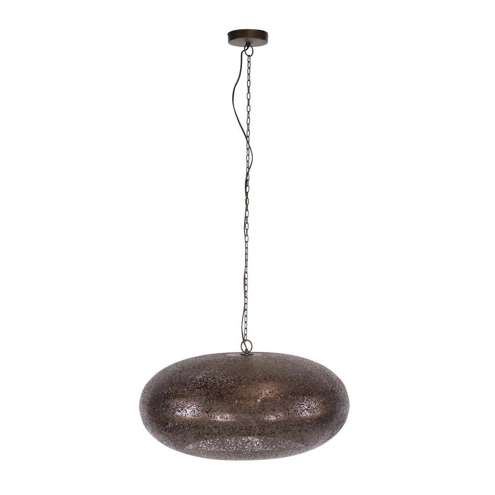 Lampe pendante de campagne Cielo Cuivre ancien Ø 68cm Lyora 8716803514973
