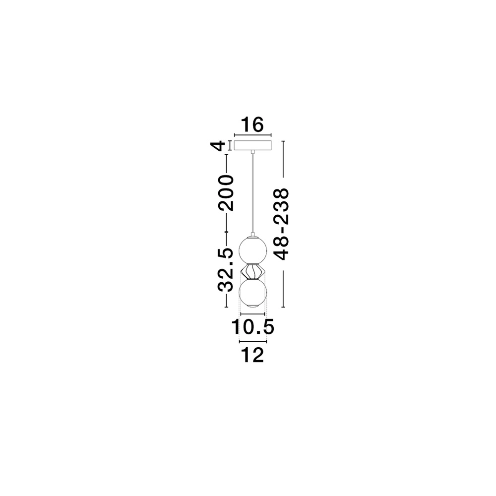 Suspension Pallina blanc - gris Lyora 5212017483980