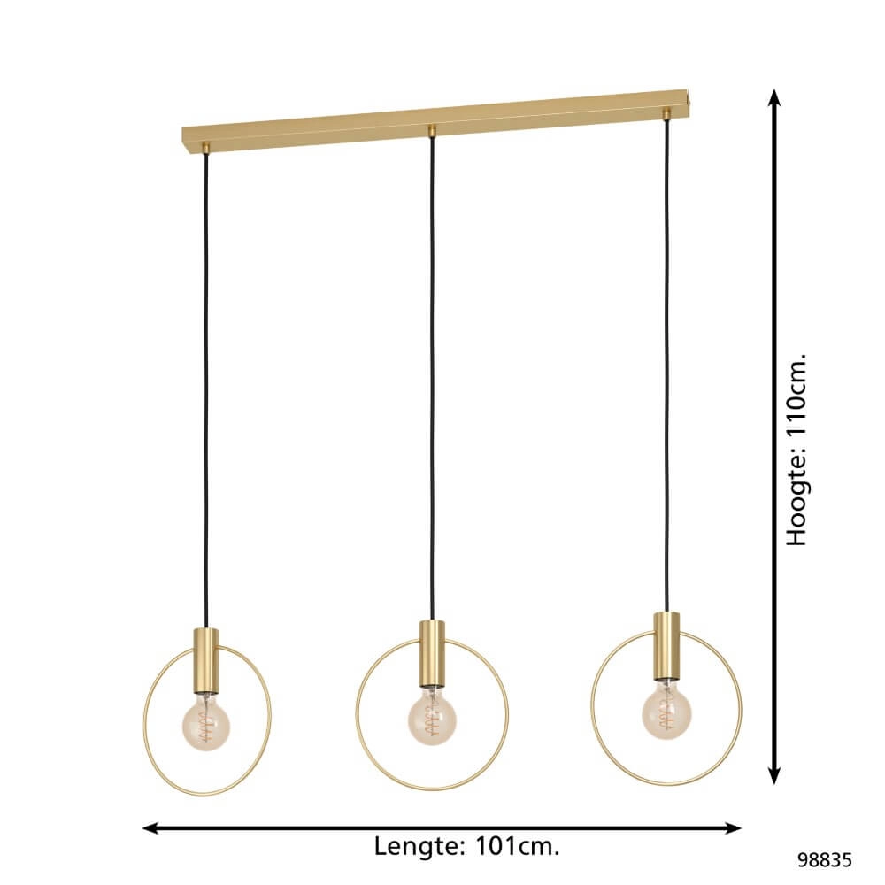 Lampe suspendue pour table à manger Manizales or Eglo 9002759988357