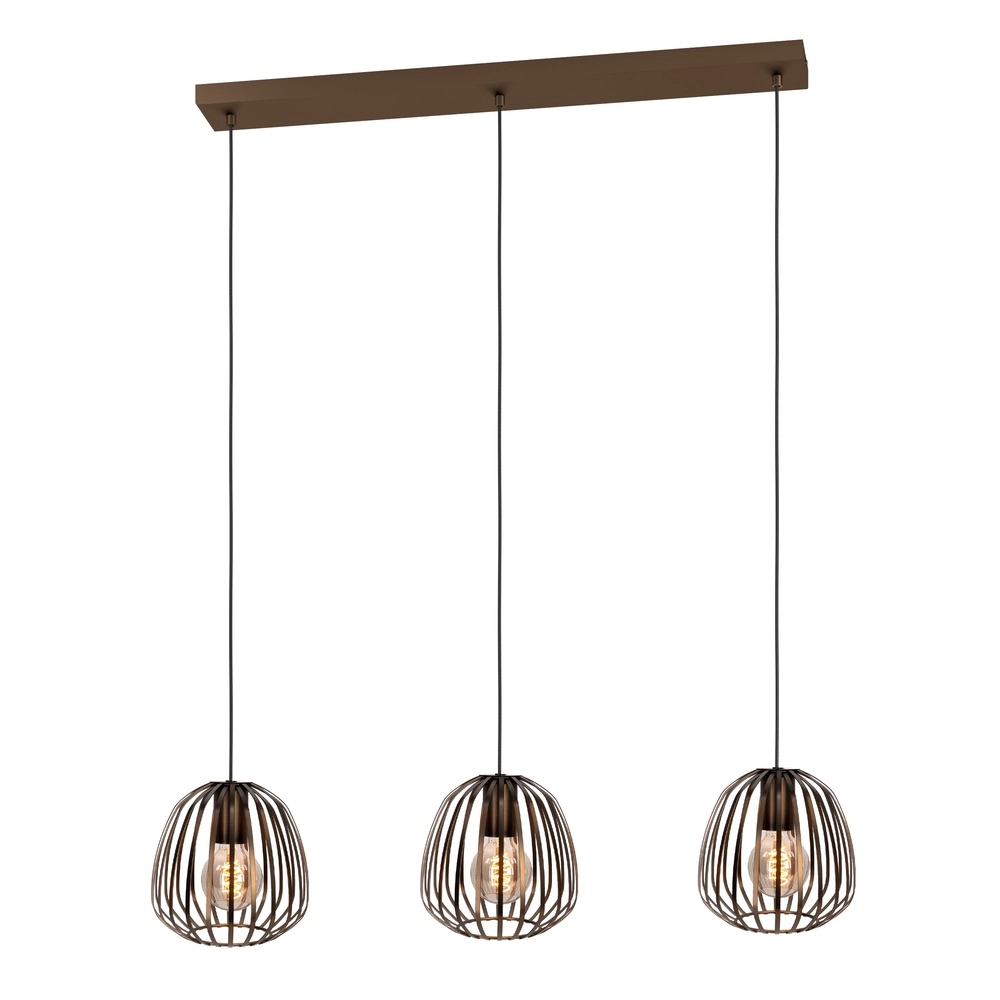 Lampe de table en bronze Espinal Ø 19,5cm - 3x E27 Eglo 9008606312597