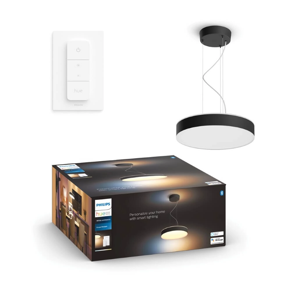 Lampe suspendue Hue Enrave - White Ambiance Ø 42,5 cm noir Philips 8718696176580