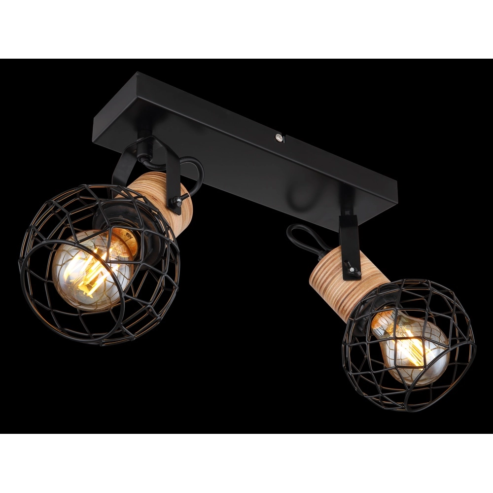 Lampe murale Lacky 2-noir clair Globo 9007371417360