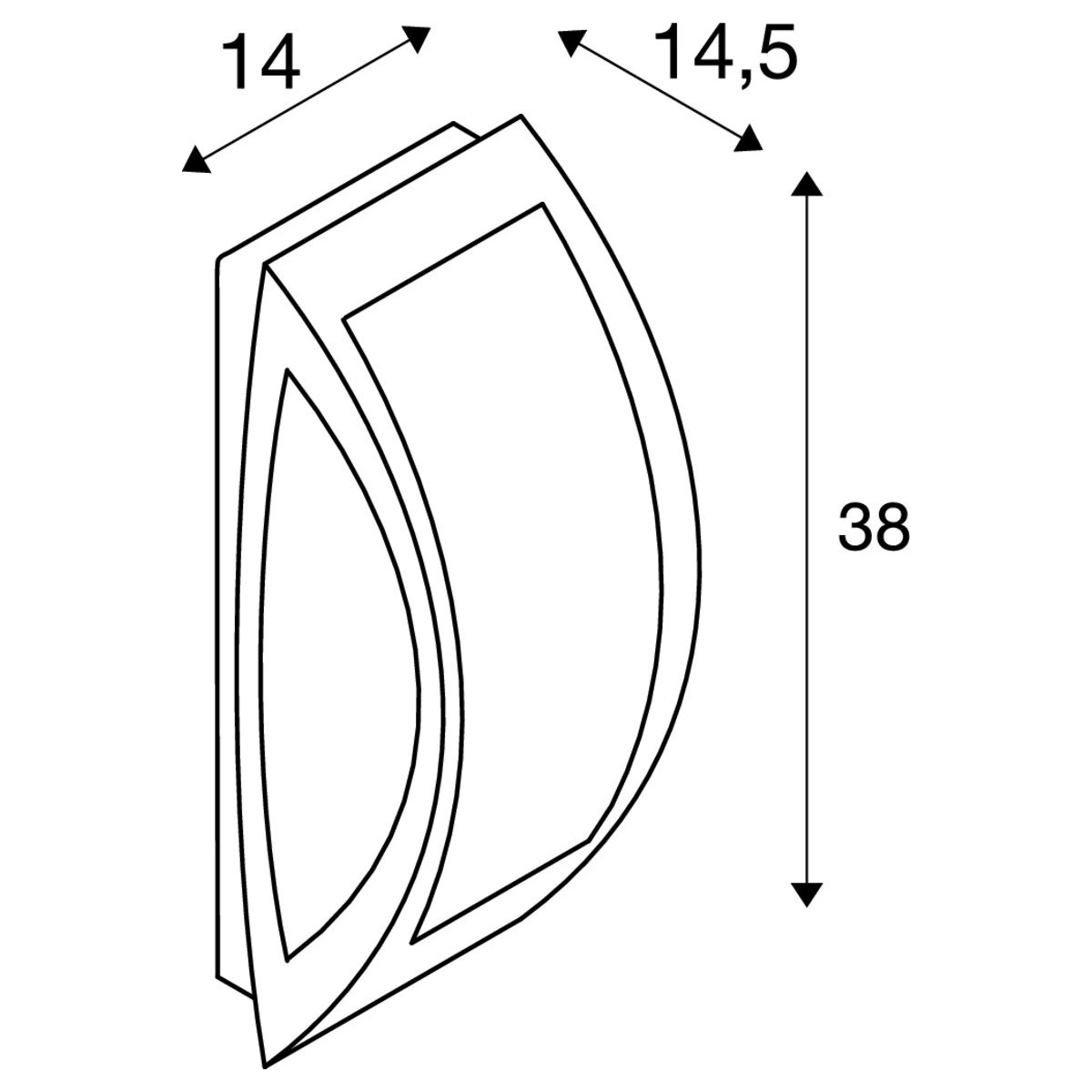Lampe d'extérieur Meridian 2 Gris argent SLV 4024163105163
