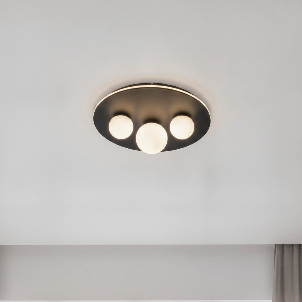 Plafonnier design Velna noir Ø 49,5cm