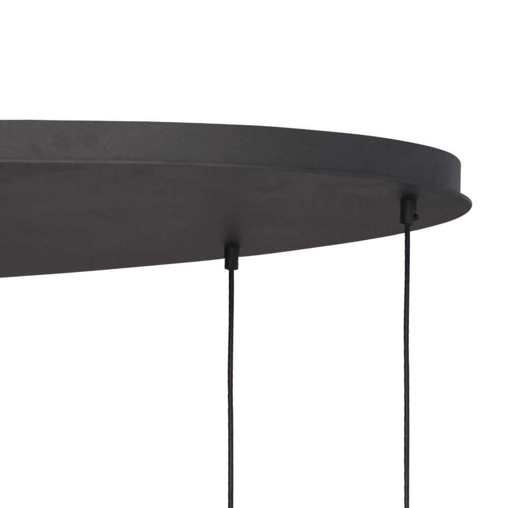 Lampe suspendue Lava Oval 8x verre fumé Ø 22,5cm Masterlight 8718121290218