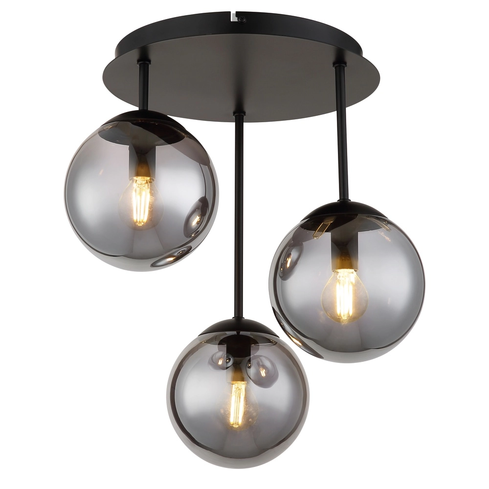 Lampe de plafond à 3 lumières Harmon Noir