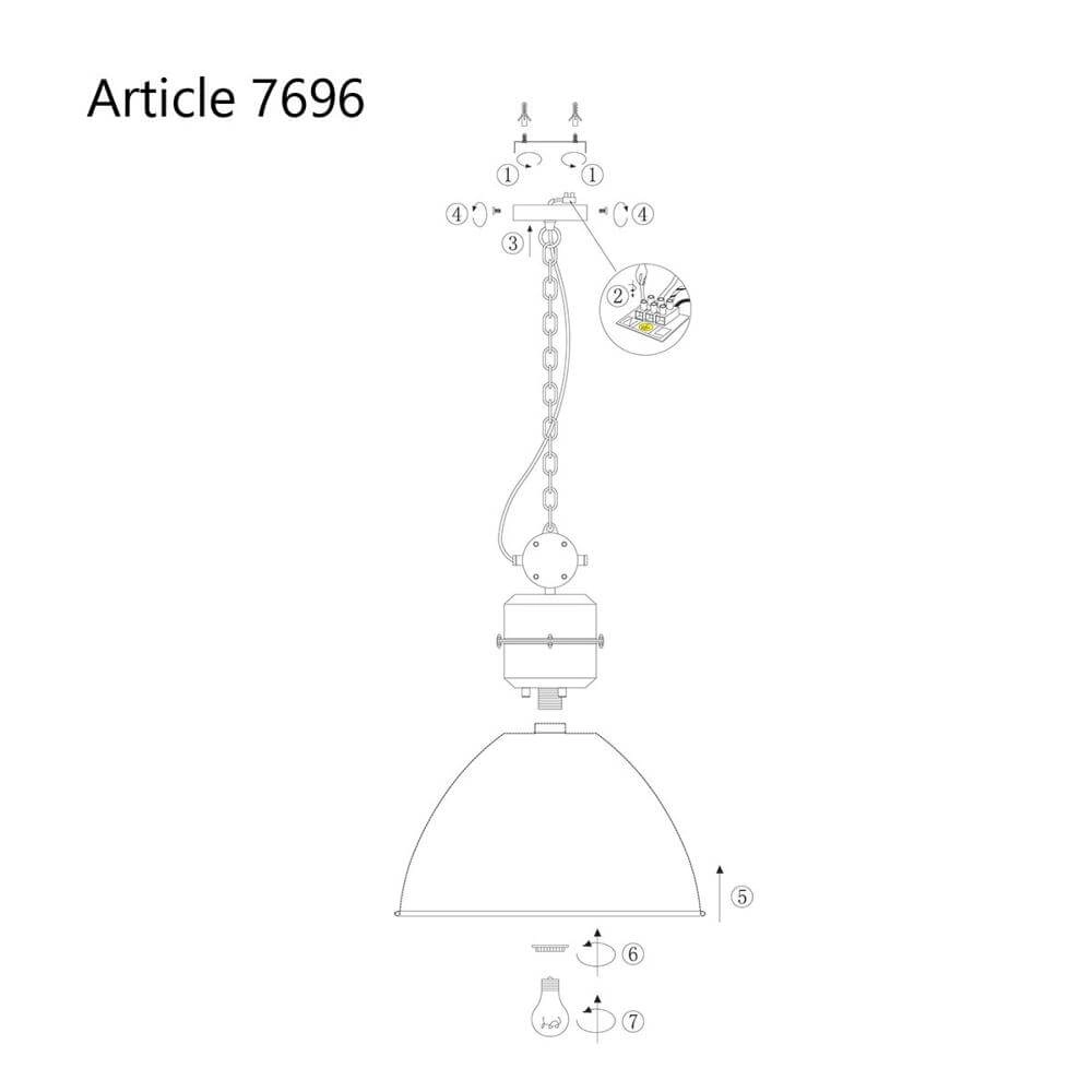 Suspension Clearvoyant crème Ø 50cm Steinhauer 8712746178722