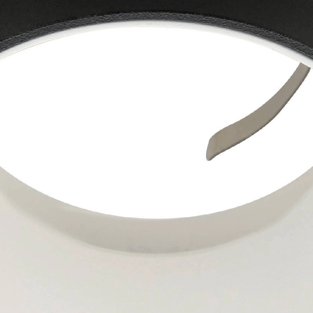 Spot encastrable rond Carosso avec anneau noir Eglo 9008606238811