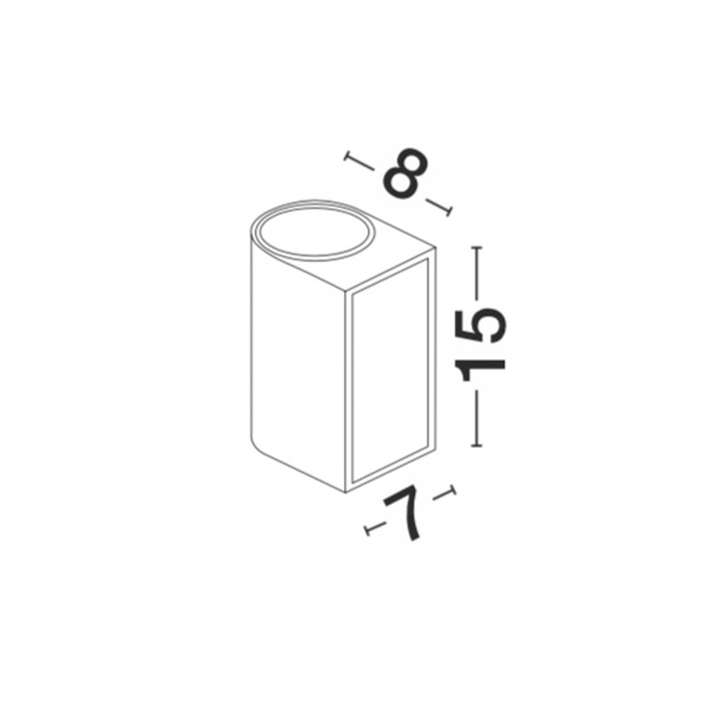 Projecteur rond Nero Blanc de haut en bas Lyora 5212017417428