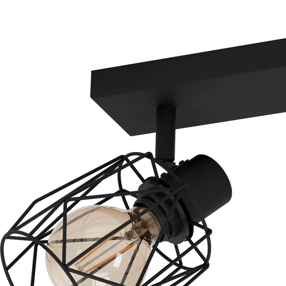 Plafonnier 2 lumières Tossino noir Stars of Light 9008606221080