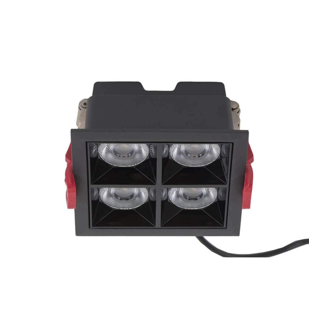 Spot encastrable noir Midi Led 2x2 LED - 3000K