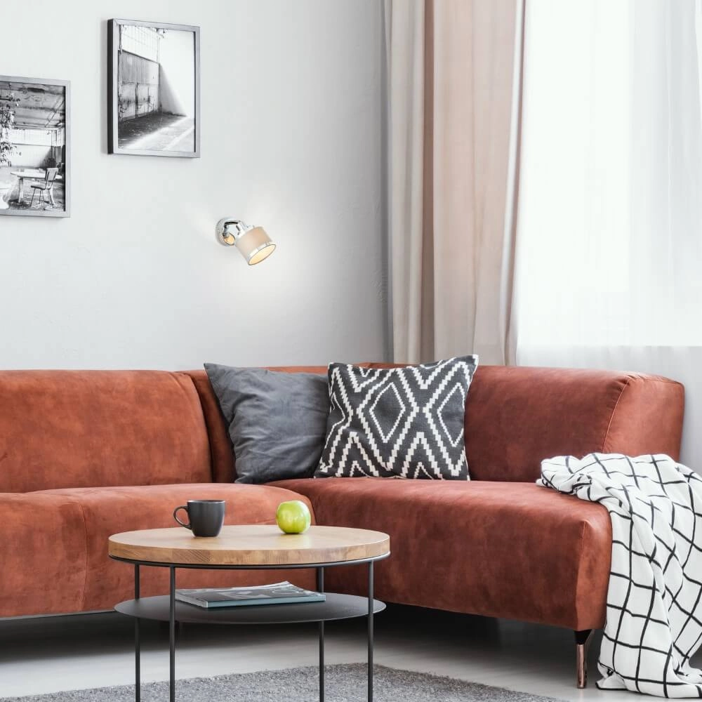 Chrome avec applique grise Alexia conception Brilliant 4004353424137