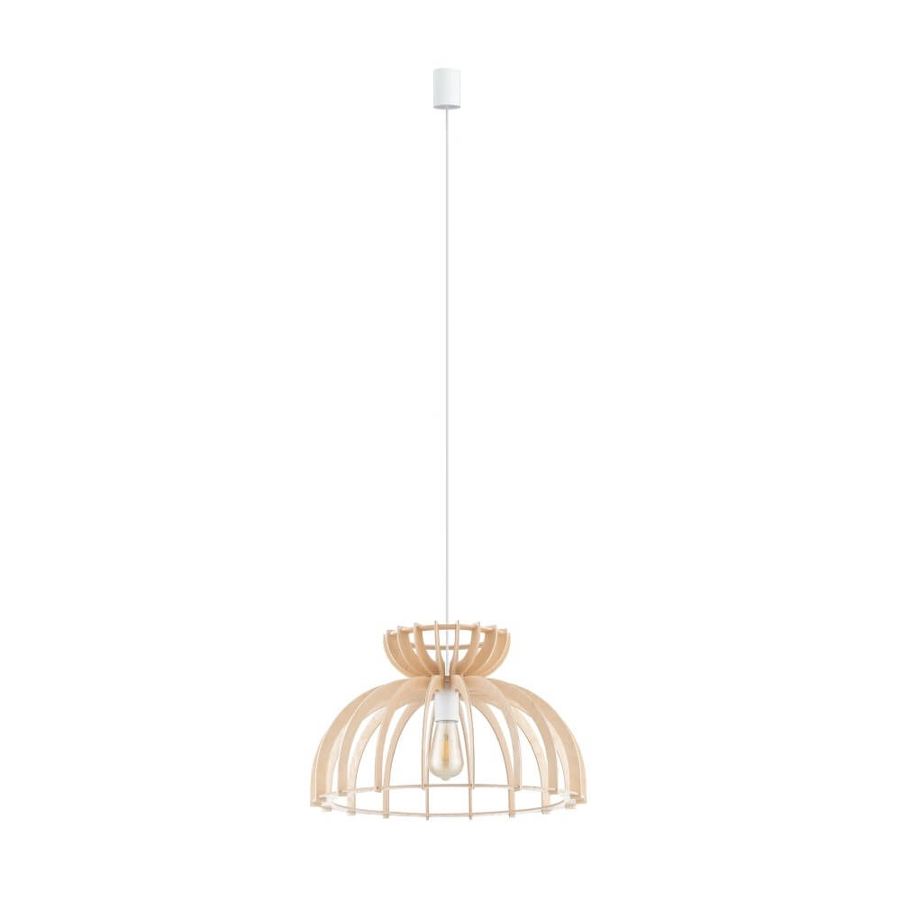 Lampe suspendue en bois Kymi Ø 48cm - bois marron Lyora 5903139105729