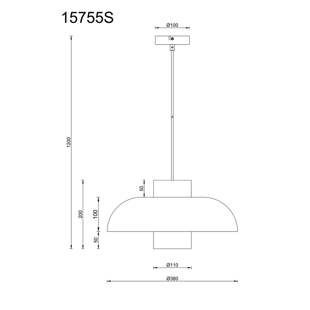 Lampe pendante moderne Lowe noir Ø 38cm Globo 9007371509164