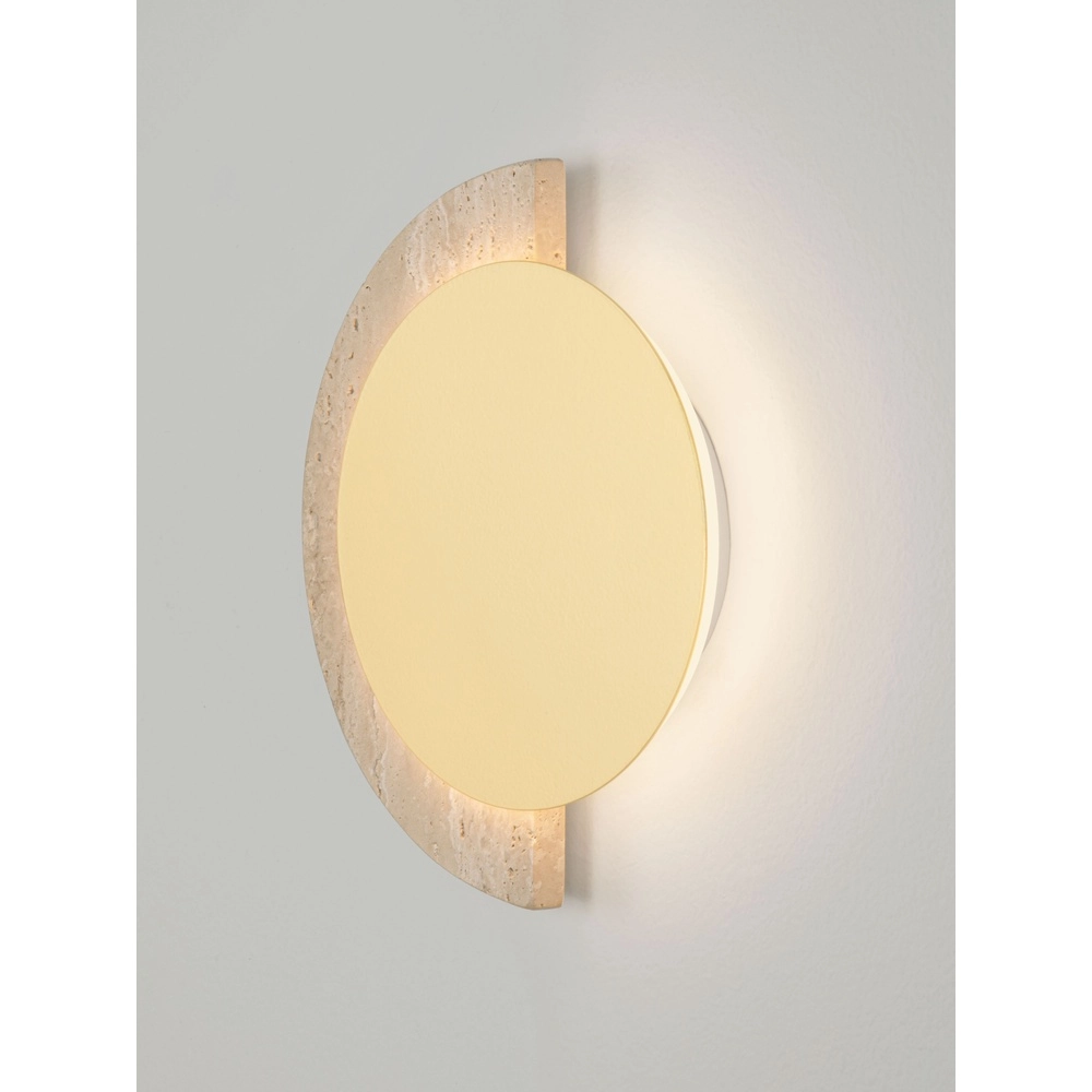 Lampe murale de conception Molli travertin Ø 17cm Lyora 5212063501300