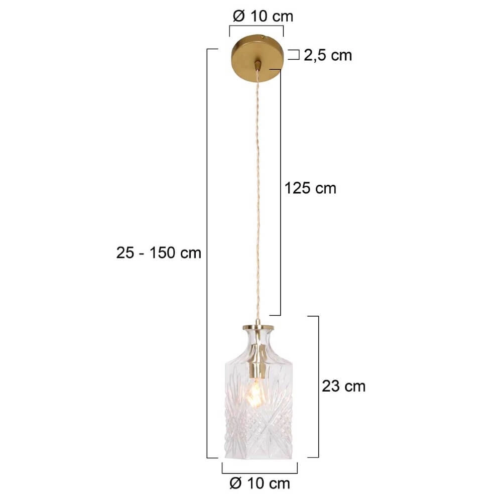 Lampe suspendue classique Grazioglass Ø 10 cm Steinhauer 8712746166347