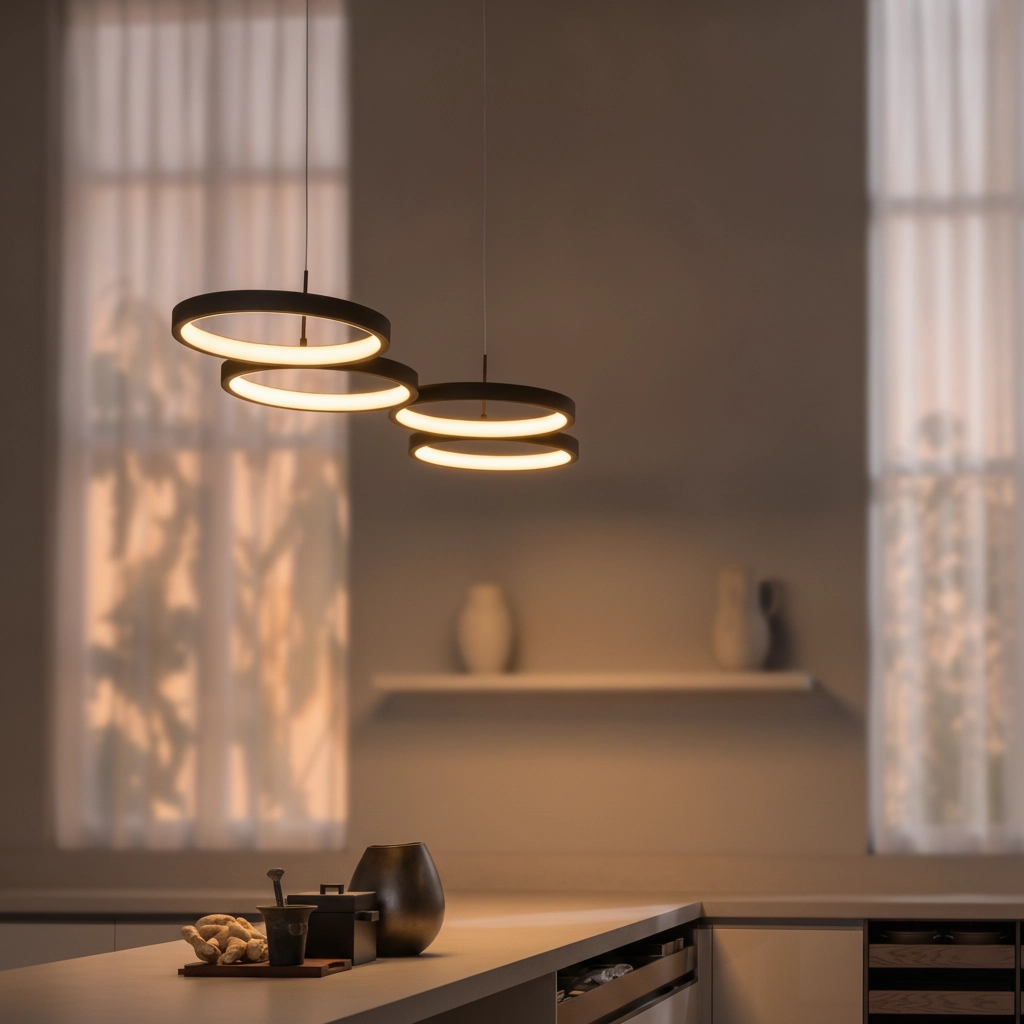 Suspension moderne Magnus noir 84cm