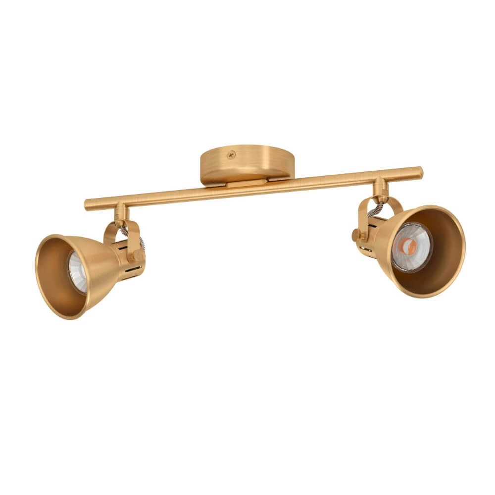 Spot de plafond en laiton Seras 2x GU10