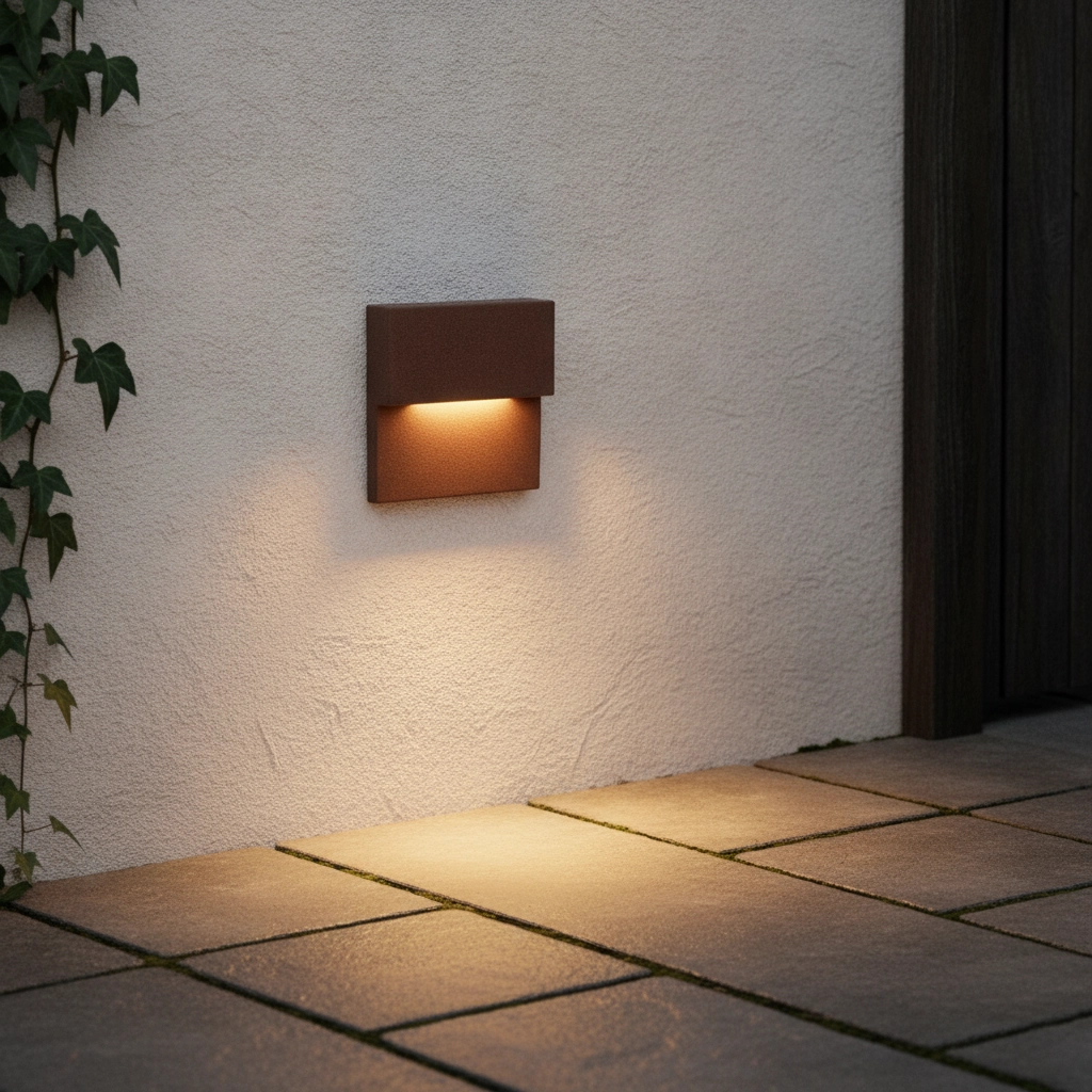 Lampe murale encastrée Dan brun rouille 2700K