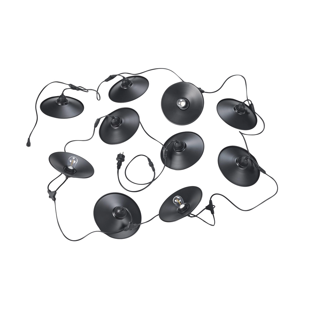 Guirlandes lumineuses Chain Noir 10 lumières