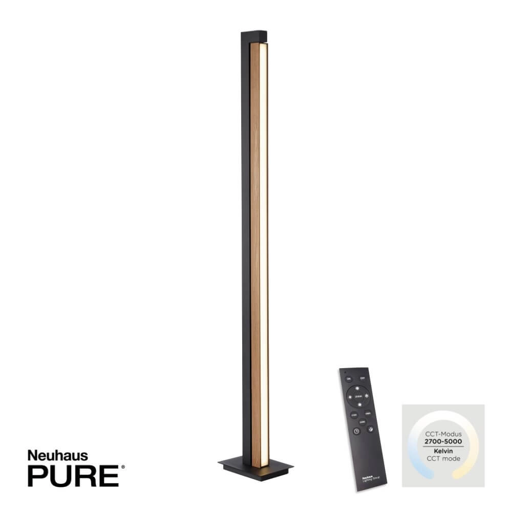 Lampadaire Pure-Lines bois Paul Neuhaus 4012248375754