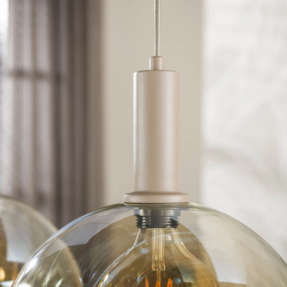 Lampe pendante de conception Sfera Brun sable clair à 3 Lyora 8716803515147
