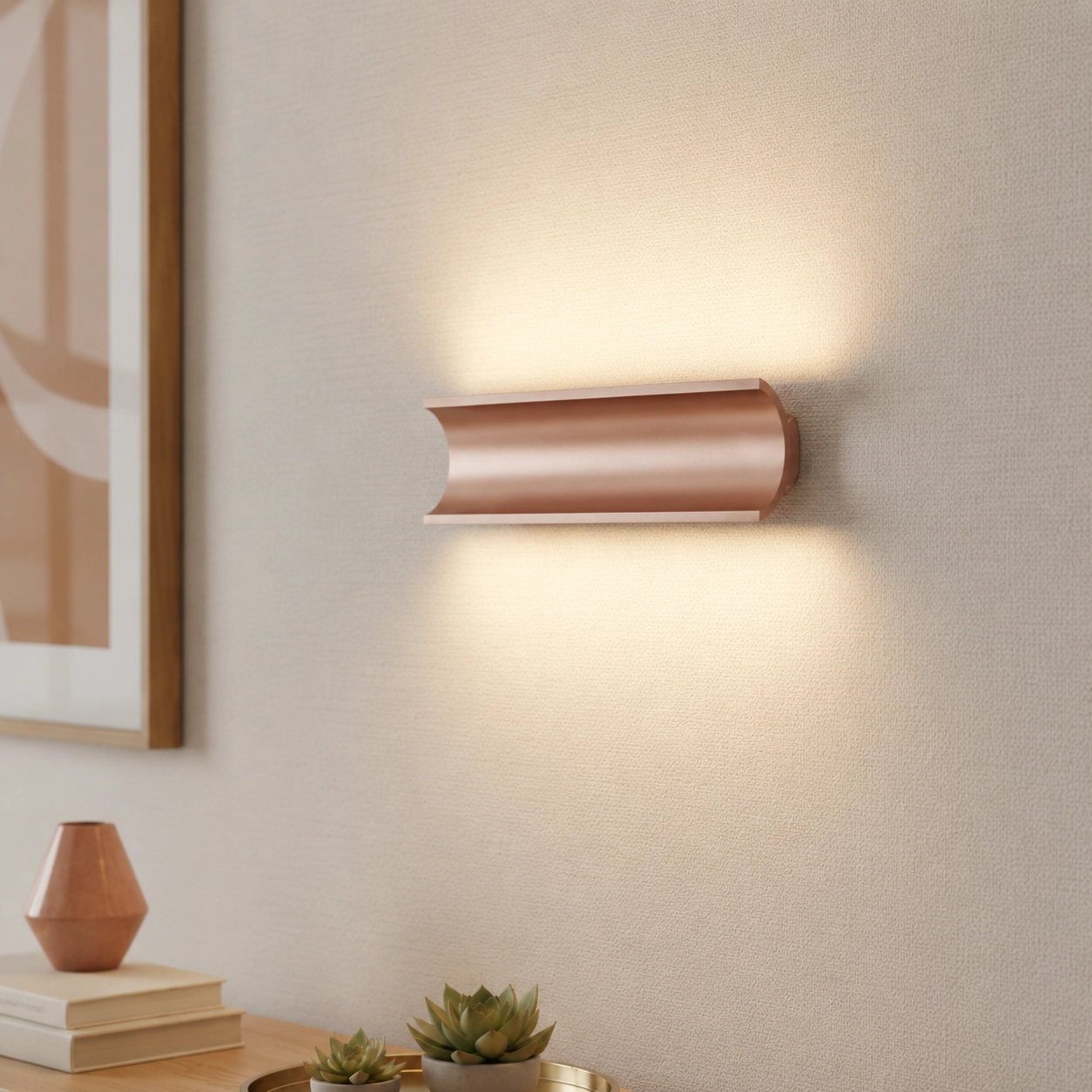 Lampe murale indirecte Malibu En haut en bas - bronze brossé