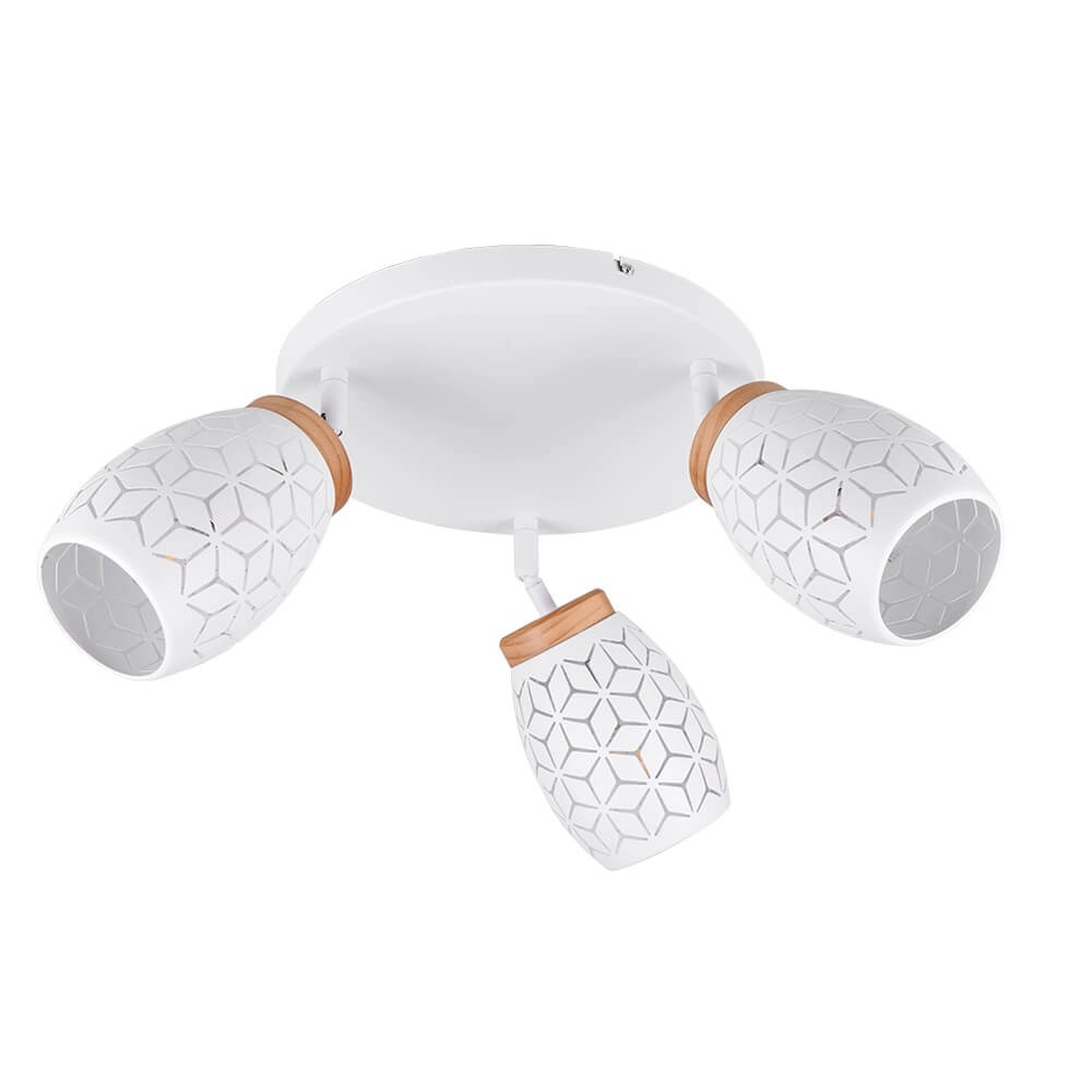 Spot apparent à 3 lumières Bidar blanc Trio 4017807633405