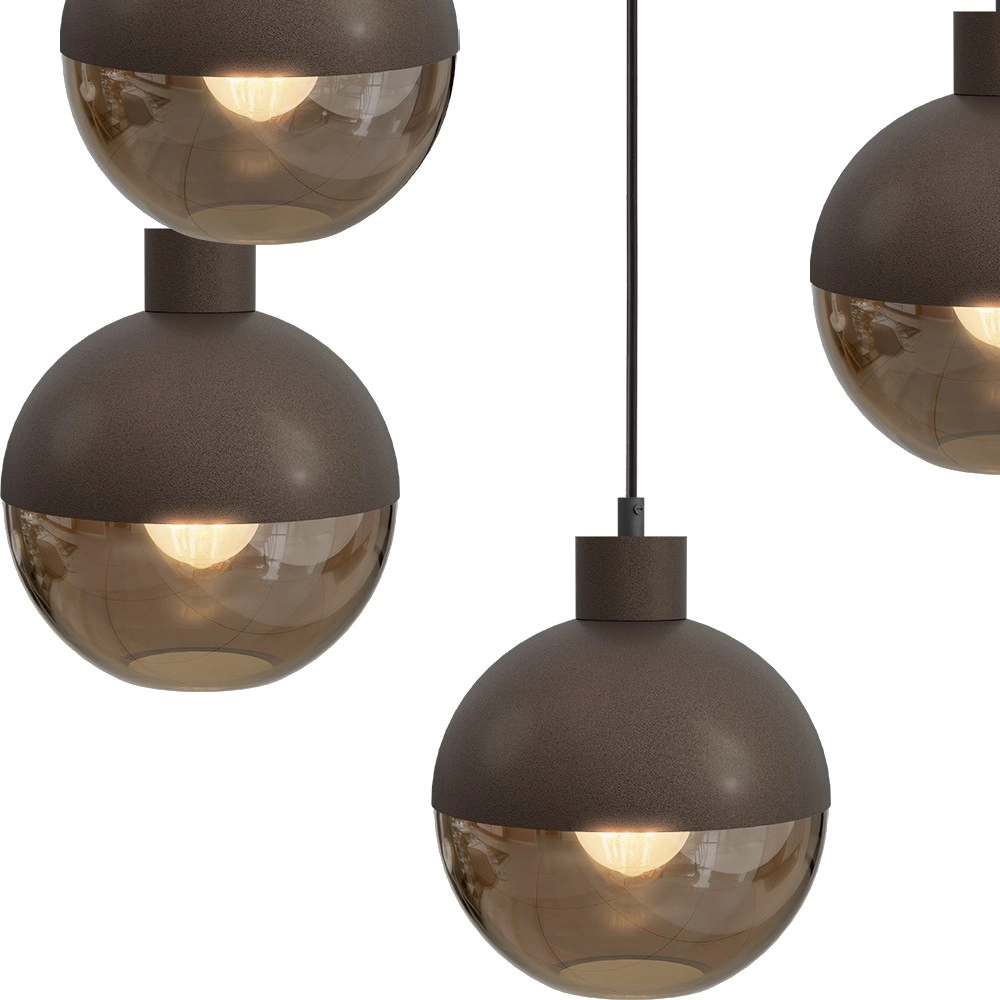 Lampe pendante de conception Opera 5 cacaos légers Ø 50cm Masterlight 8718121424255