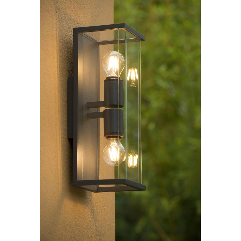Lampe murale élégante Claire Double anthracite Lucide 5411212271495