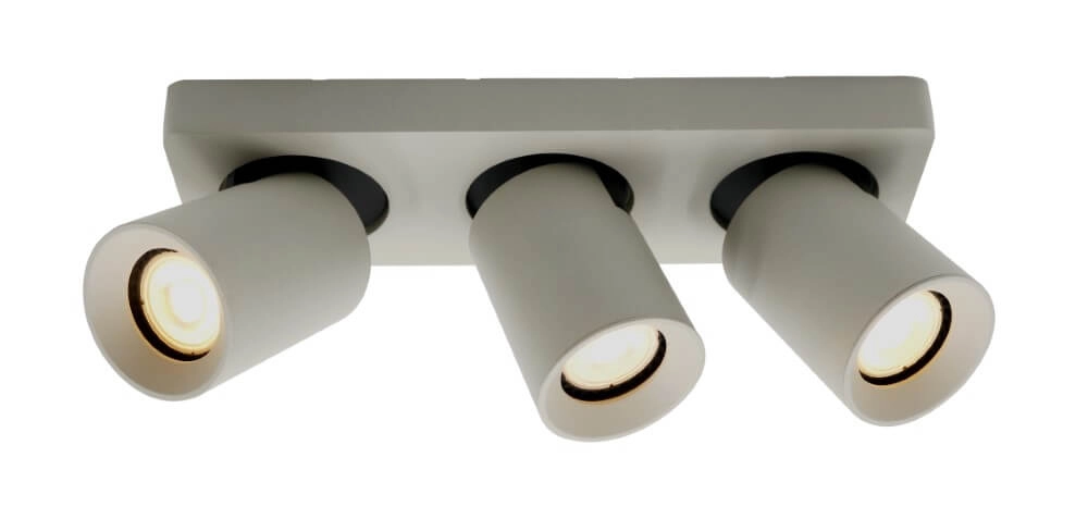 Spot en saillie 3 lumières Megano gris orientable