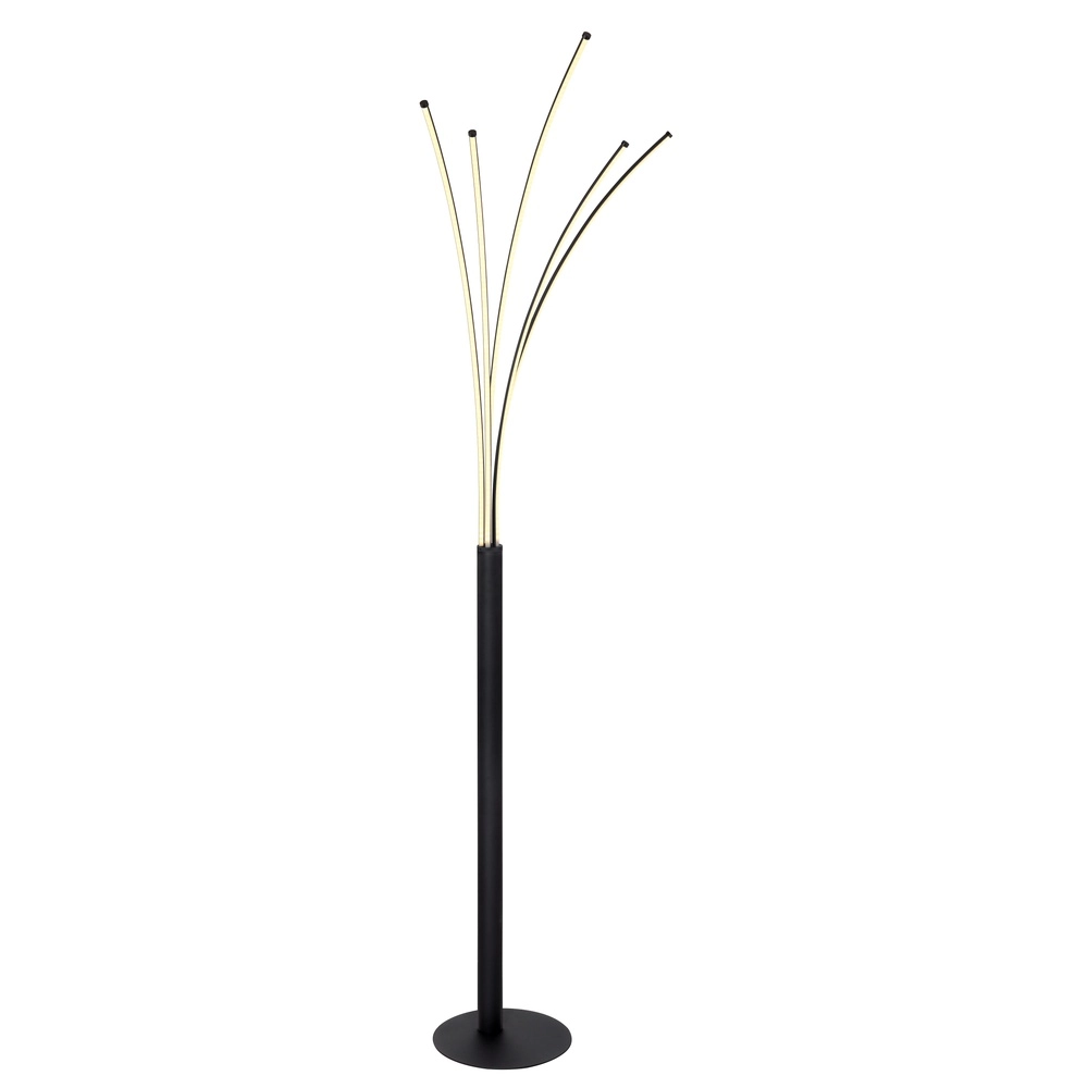 Lampadaire moderne Bizzy Couleur de lumière noire réglable Globo 9007371440276