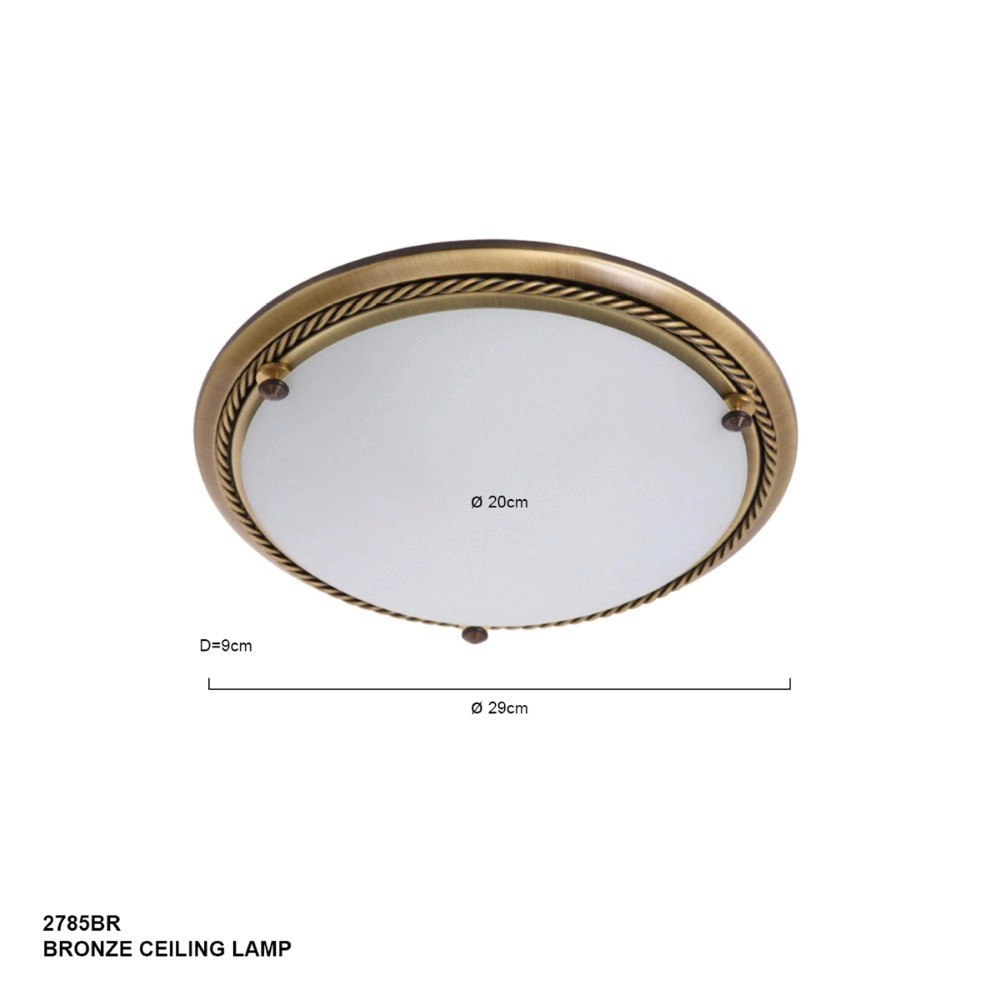 Lampe Ceiling and Wall ou applique 30cm bronze marron Steinhauer 8712746023077