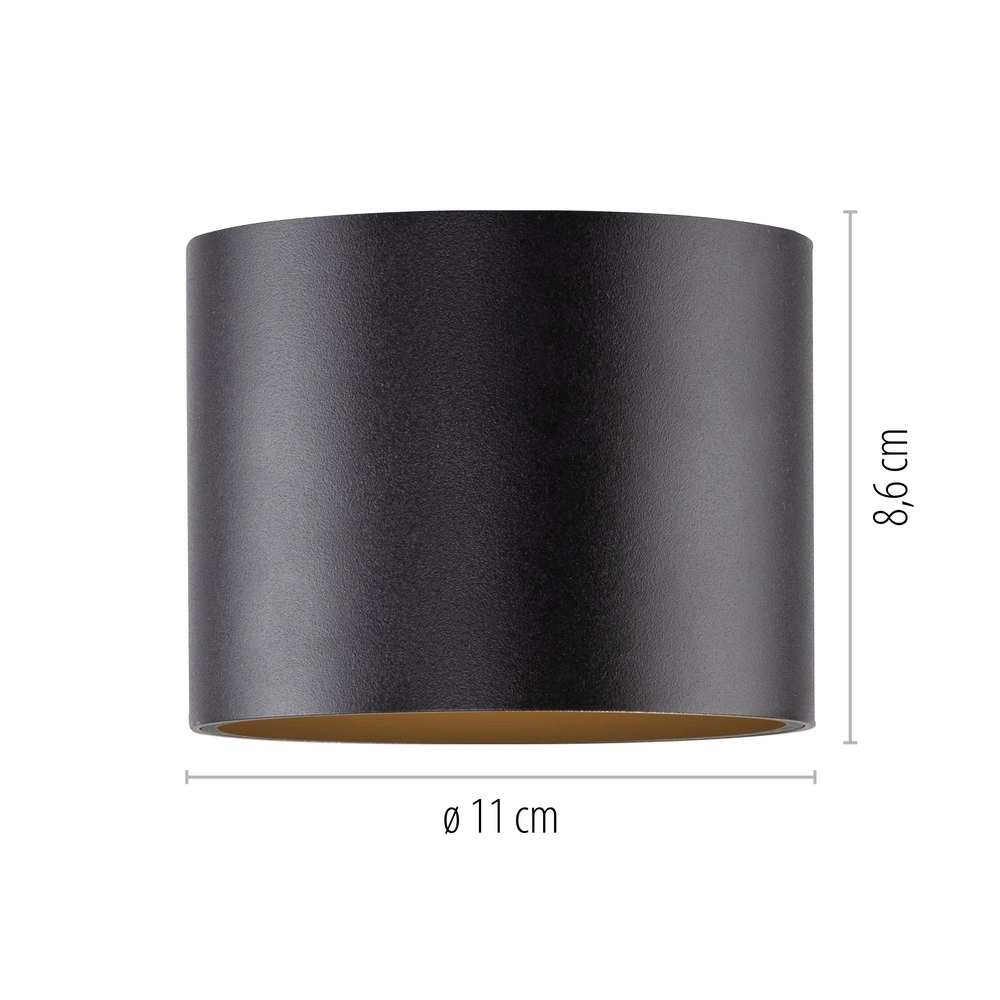 Emplacement monté en surface au plafond Pure Point Ø 11cm - nacré noir Paul Neuhaus 4012248395646