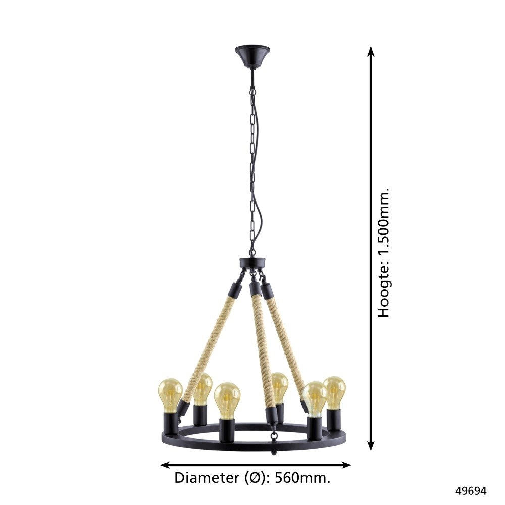 Lampe à suspension Findlay 56cm Eglo 9002759496944