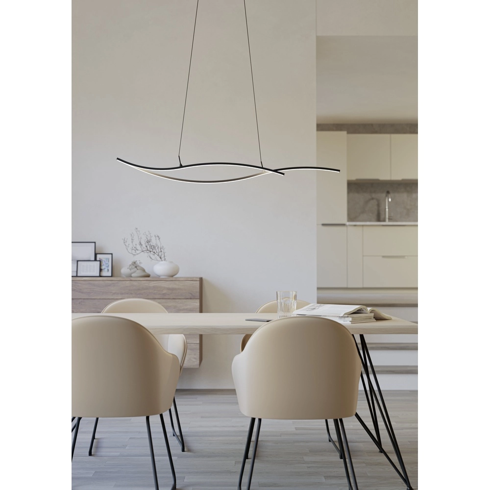 Lampe suspendue LED Chic Grisolia 115 cm - noir Eglo 9008606316175