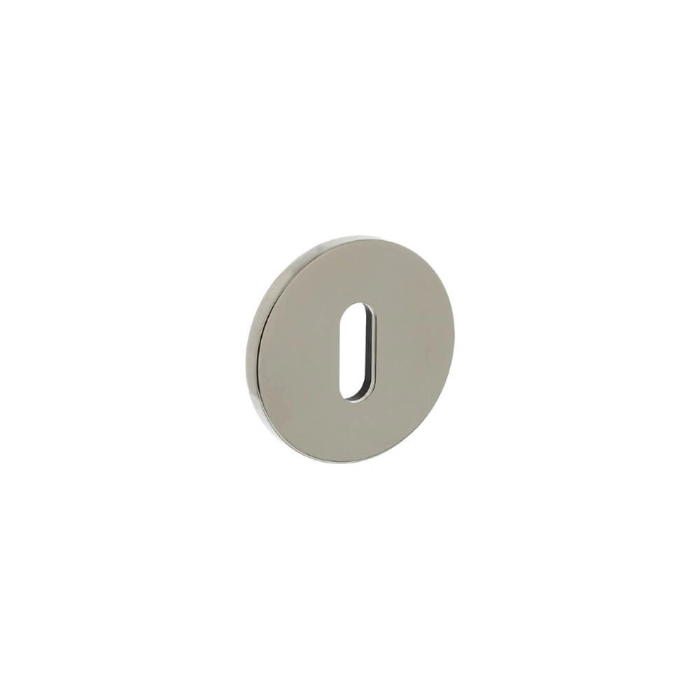 Rosace ronde Tira Trou de serrure nickel