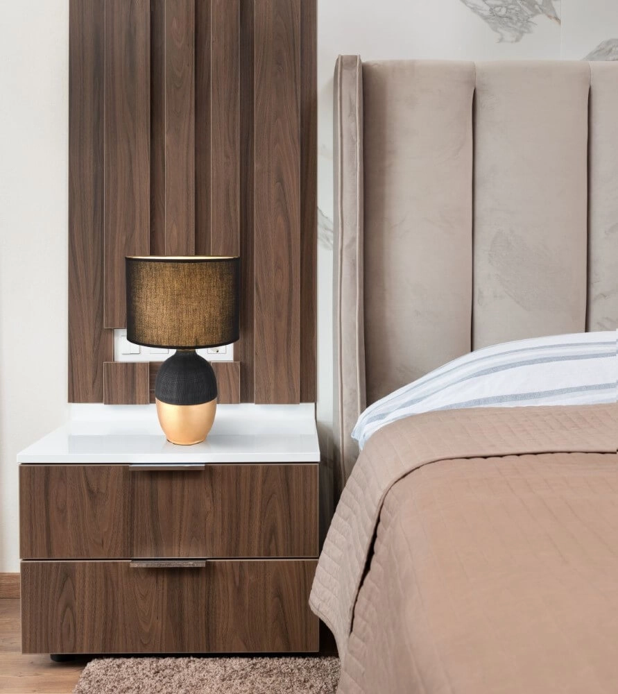 Lampe de table dorée Valentino avec du noir Globo 9007371441297