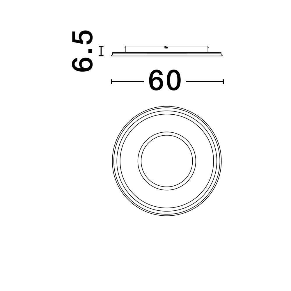 Plafonnier Figin or Ø 60cm Lyora 5212017465801