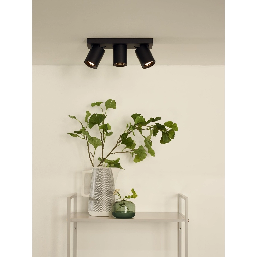 Projecteur de plafond Nigel Noir à 3 lumières Lucide 5411212092571