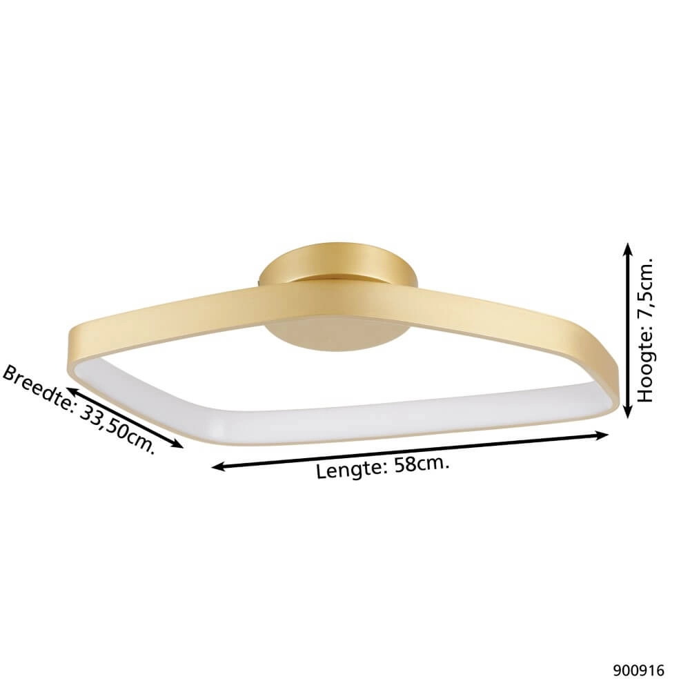 Plafonnier LED doré Vallerosa Eglo 9008606277810