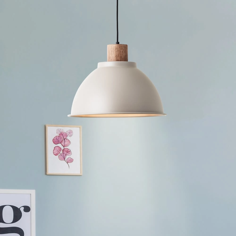 Lampe suspendue Erena Ø 38cm taupe Brilliant 4004353413056
