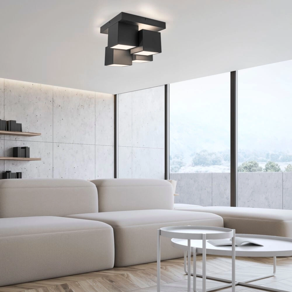 Plafonnier noir Tetris noir Just Light 4043689004538
