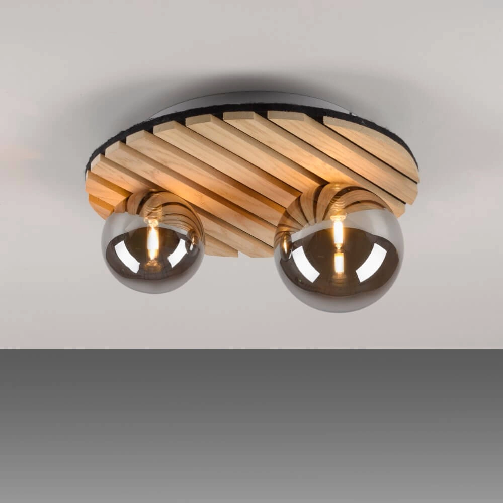 Plafonnier en bois Green Stika autour Just Light 4043689004231