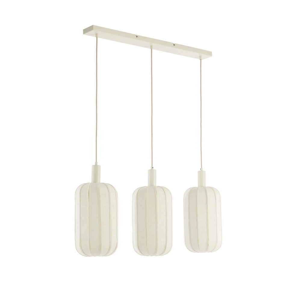 Lampe suspendue de table de salle à manger 3L Tufia Crème pour lin Light & Living 8717807816735